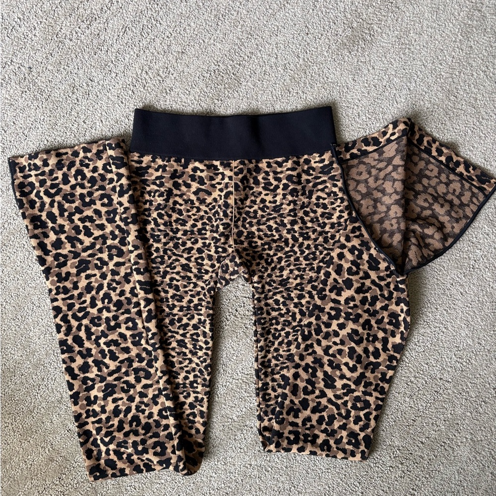 Fabletics Animal Print Leggings - Black and Brown